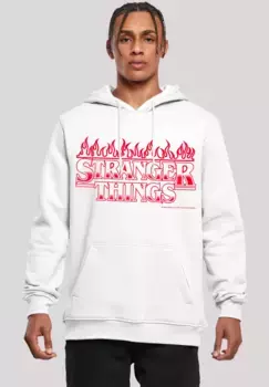 Толстовка F4NT4STIC "Stranger Things Flames Netflix TV Series", премиум качество, белый