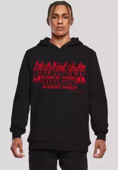 Толстовка F4NT4STIC "Stranger Things Flames Netflix TV Series", премиум качество, черный