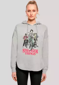 Толстовка F4NT4STIC "Stranger Things Retro Bikers Netflix TV Series", премиум качество, серый