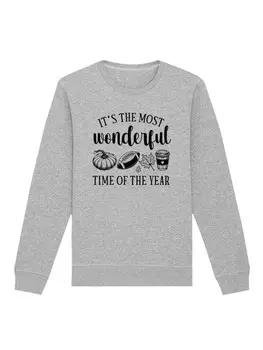 Толстовка F4NT4STIC Sweatshirt Fall its the most wonderful time of the year, пятнистый серый
