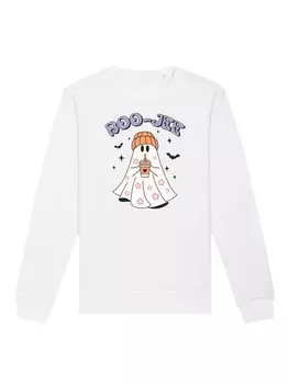 Толстовка F4NT4STIC Sweatshirt Retro Halloween Boo Jee Coffee, белый