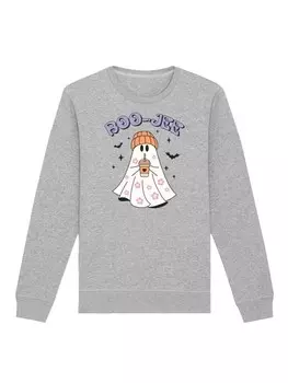 Толстовка F4NT4STIC Sweatshirt Retro Halloween Boo Jee Coffee, пятнистый серый