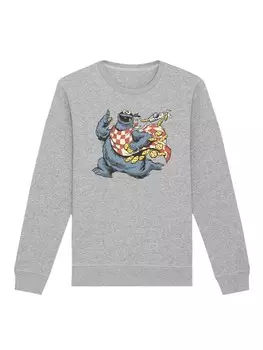 Толстовка F4NT4STIC Sweatshirt Sesamstrae Cookie Monster Thief, пятнистый серый