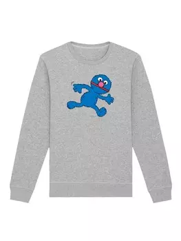 Толстовка F4NT4STIC Sweatshirt Sesamstrae Grobie Running, пятнистый серый