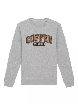 Толстовка F4NT4STIC Sweatshirt Weihnachten Coffee Weather Winter Holiday, пятнистый серый