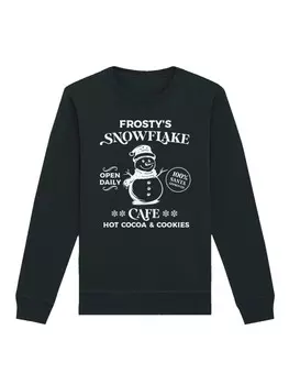 Толстовка F4NT4STIC Sweatshirt Weihnachten Frostys Snowflake Cafe Retro, черный