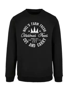 Толстовка F4NT4STIC Sweatshirt Weihnachten Trees Farm Retro Sign, черный