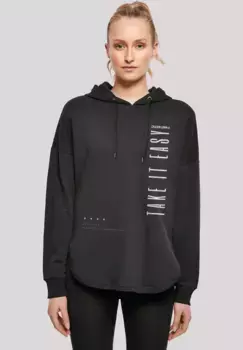 Толстовка F4NT4STIC "Take It Easy OVERSIZE HOODIE", принт, черный