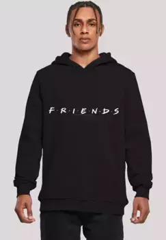 Толстовка F4NT4STIC "текстовый логотип сериала FRIENDS TV", мужская, премиальный товар, приталенный крой, худи, с принтом, черный