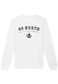 Толстовка F4NT4STIC Unisex Go North Knut & Jan Hamburg, белый