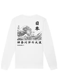 Толстовка F4NT4STIC Unisex Kanagawa Welle Japan, белый
