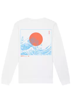 Толстовка F4NT4STIC Unisex Kanagawa Welle Japan, белый