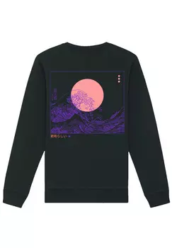 Толстовка F4NT4STIC Unisex Kanagawa Welle Japan, черный