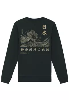 Толстовка F4NT4STIC Unisex Kanagawa Welle Japan, черный