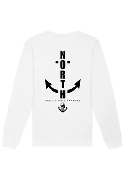 Толстовка F4NT4STIC Unisex North Anchor Knut & Jan Hamburg, белый