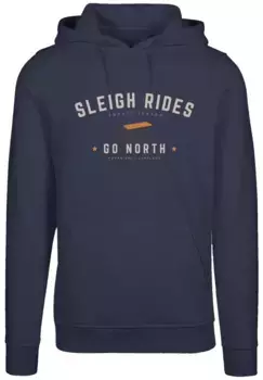 Толстовка F4NT4STIC "Winter Sleigh Christmas", Рождество, подарок, логотип, цвет морской волны