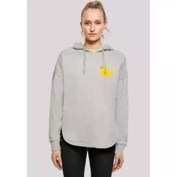 Толстовка F4NT4STIC "Yellow Rubber Duck OVERSIZE HOODIE", принт, серый