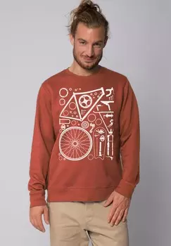 Толстовка FAHRRADTEILE watapparel, коричневый