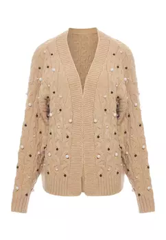 Толстовка faina Strickjacke, бежевый