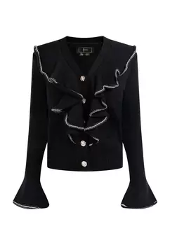 Толстовка faina Strickjacke, черный