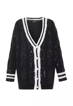 Толстовка faina Strickjacke, черный