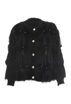 Толстовка faina Strickjacke, черный