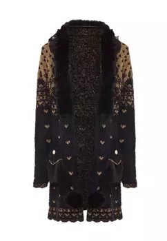 Толстовка faina Strickjacke, черный