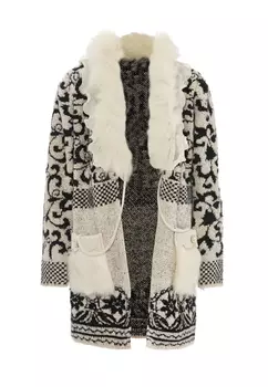 Толстовка faina Strickjacke, кремовый черный