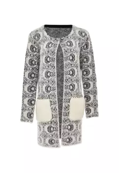 Толстовка faina Strickjacke, кремовый черный