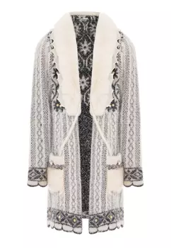Толстовка faina Strickjacke, кремовый черный