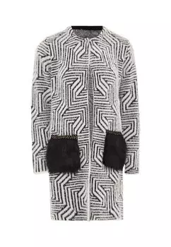 Толстовка faina Strickjacke, кремовый черный