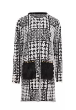 Толстовка faina Strickjacke, кремовый черный