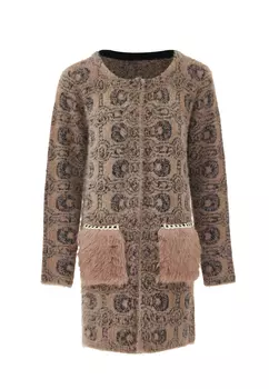 Толстовка faina Strickjacke, темно-розовый черный