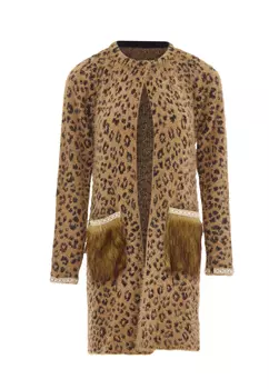 Толстовка faina Strickjacke, верблюжий черный