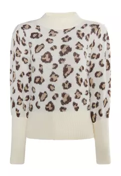 Толстовка faina Strickpullover, цвет Wollweiss Mehrfarbig