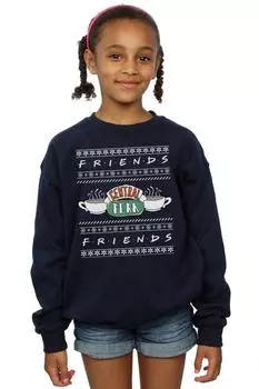 Толстовка Fair Isle Central Perk Friends, темно-синий