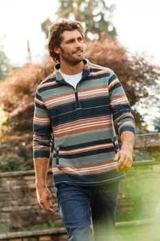 Толстовка Fatface Trescowe с полувырезом Fat Face, зеленый