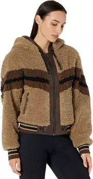 Толстовка Faux Fur Cropped Hoodie Blanc Noir, цвет Greige