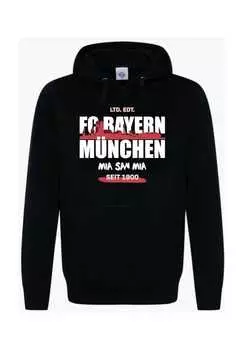 Толстовка FC Bayern Мюнхен, капюшон на шнурке, мужская Fanartikel, черный