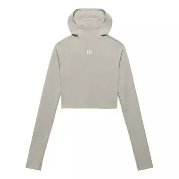 Толстовка fear of god athletics base layer crop hoodie 'grey' Adidas, серый
