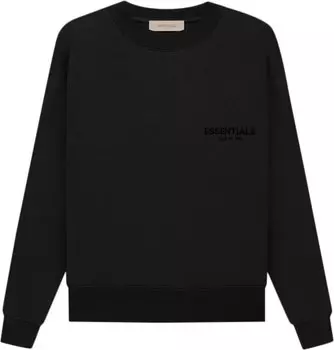 Толстовка Fear of God Essentials Crewneck 'Stretch Limo', черный
