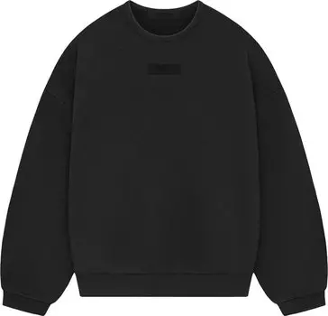 Толстовка Fear of God Essentials Crewneck 'Jet Black', черный