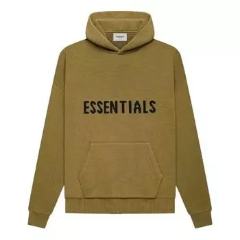Толстовка Fear of God Essentials FW21 Knit Pullover Logo Hoodie 'Amber', цвет tan