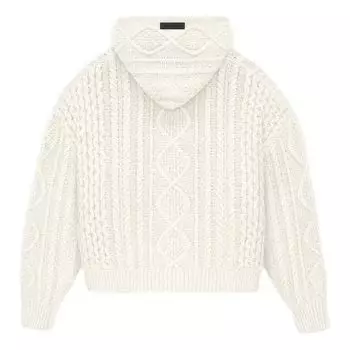 Толстовка Fear of God Essentials FW23 Cable Knit Hoodie 'Cloud Dancer', белый