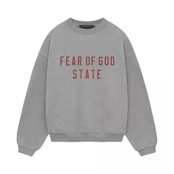 Толстовка Fear of God Essentials Kids Fleece Crewneck Dark Heather, серый