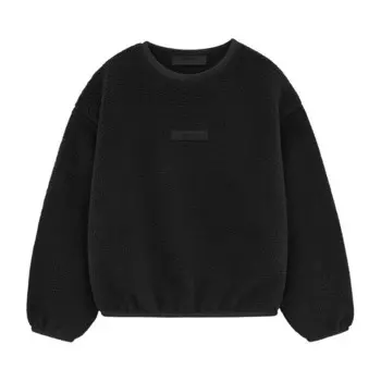 Толстовка Fear of God Essentials Kids Polar Fleece Crewneck, черный