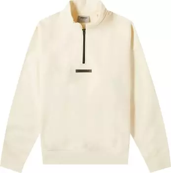 Толстовка Fear of God Essentials Mockneck Half Zip 'Buttercream', кремовый
