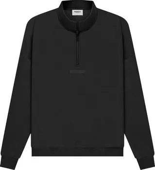 Толстовка Fear of God Essentials Mockneck Half Zip 'Stretch Limo', черный