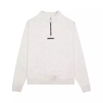 Толстовка Fear of God Essentials с воротником-молнией до половины, Light Heather Oatmeal