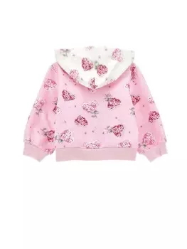 Толстовка FELPA APERTA FLOWERY Monnalisa, розовый